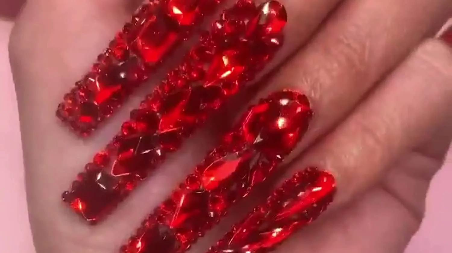 2120Pcs Red Crystal Nail Rhinestones Round Beads Flatback Glass Gems Stones Multi Shapes Sizes Rhinestones Nail Charms for Nail DIY Crafts Clothes Shoes Jewelry