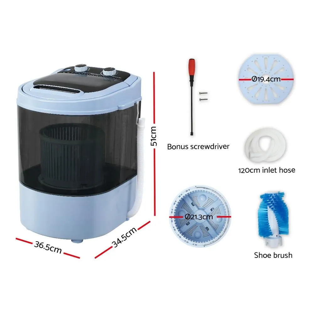 3Kg Mini Portable Washing Machine Top Load Spin
