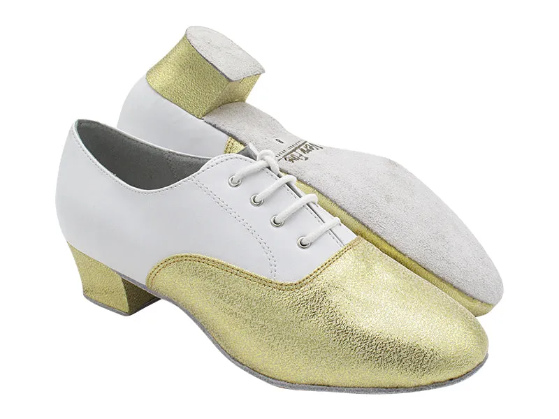 915108 21 Gold Glitter Satin_F_H_18 White Leather_B