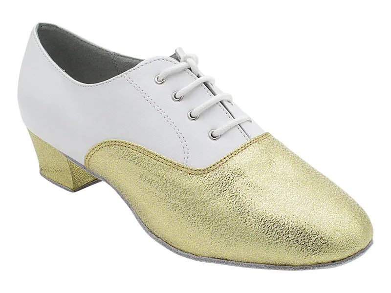 915108 21 Gold Glitter Satin_F_H_18 White Leather_B