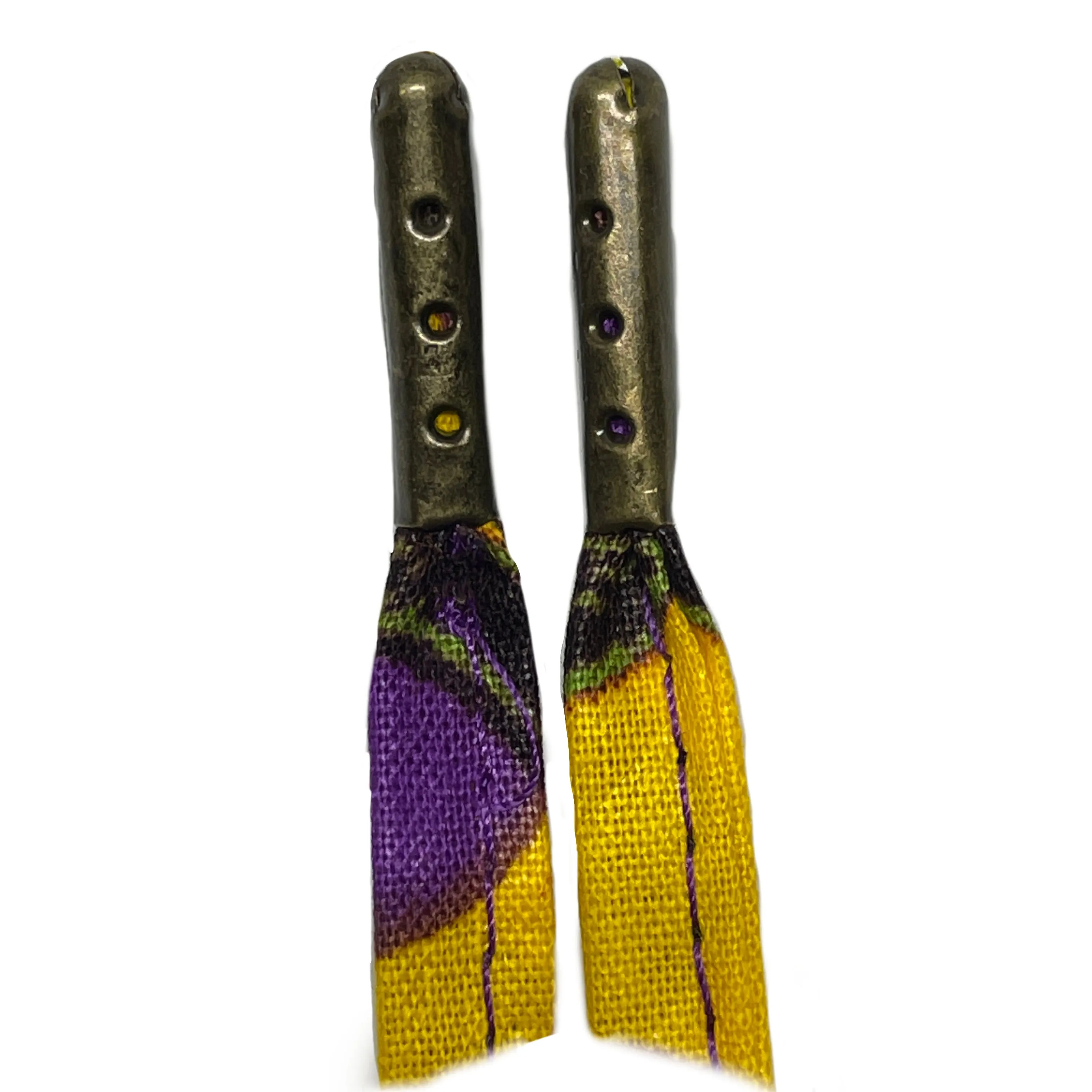 Amahle Wax Print Laces - Yellow/Purple/Green