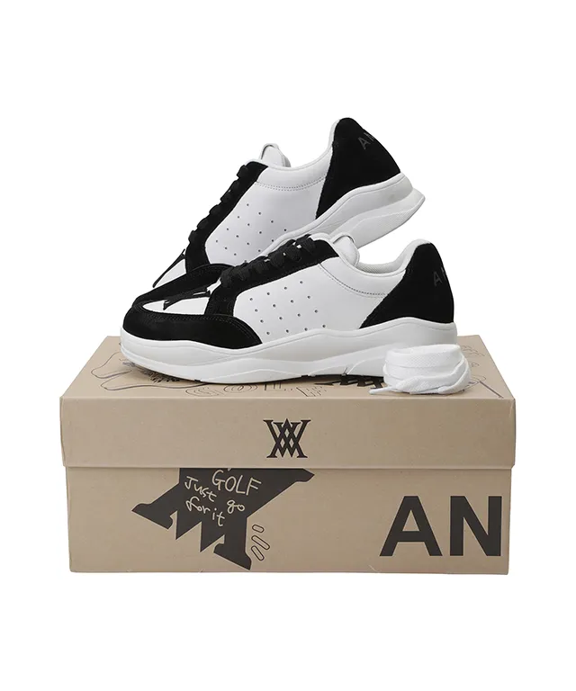 ANEW Golf: Men's PUNCHING SHOES - Black/White