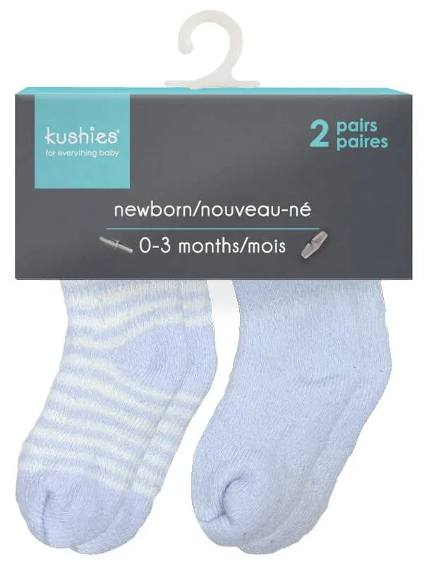 Baby Socks Terry - Pack Of 2 Blue 0-3M