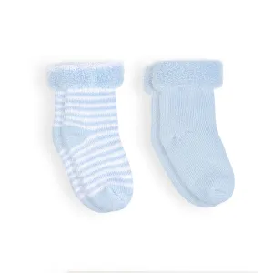 Baby Socks Terry - Pack Of 2 Blue 0-3M