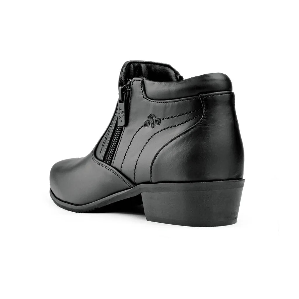 Black Hammer Women Formal Mid Cut with Double Zip Shoes BH3854-YM