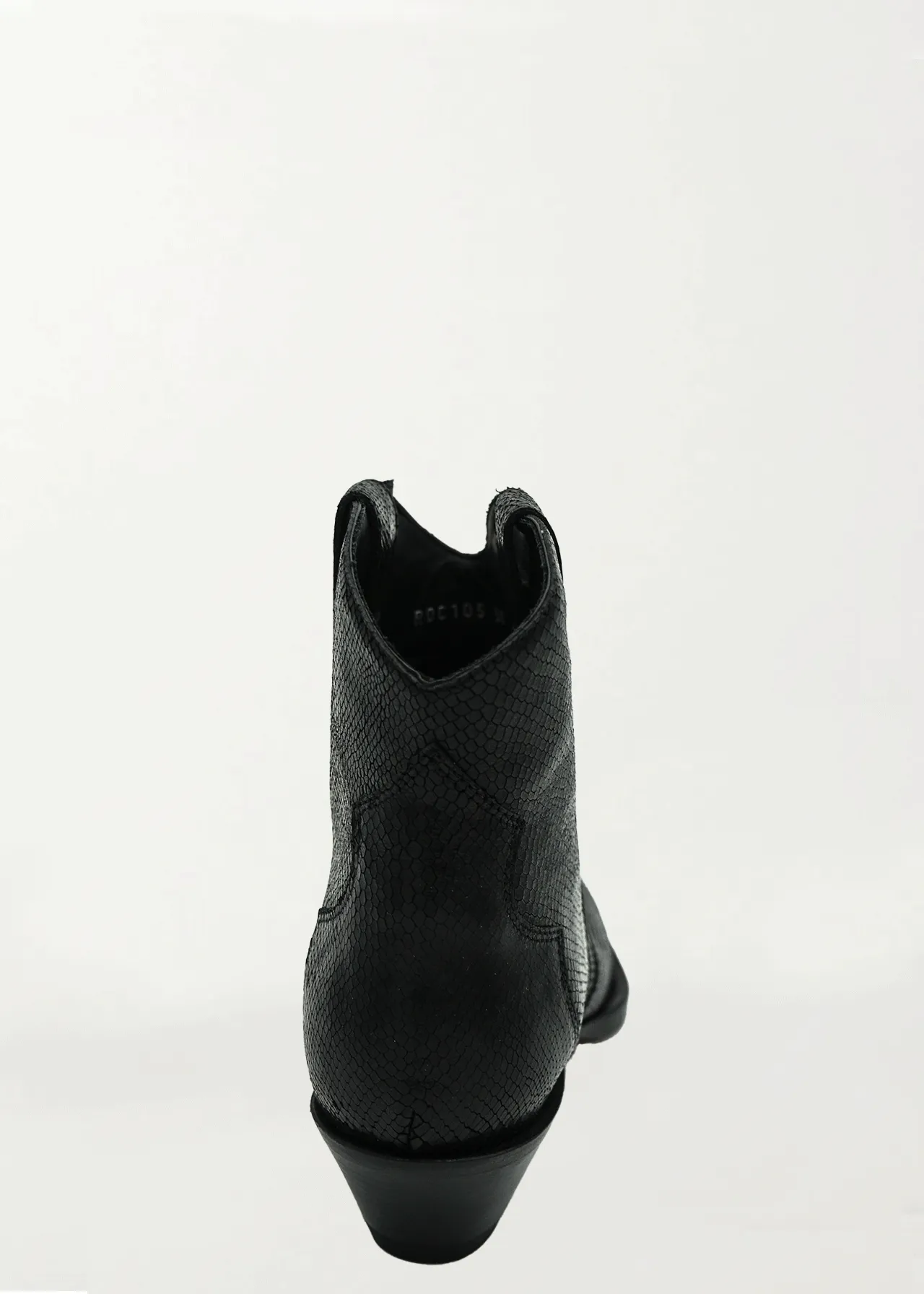 Black Python Mini Texan Boot