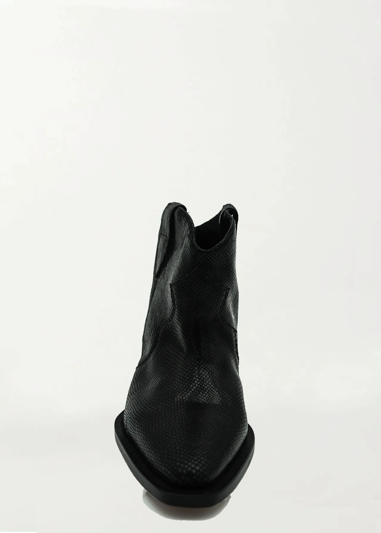 Black Python Mini Texan Boot