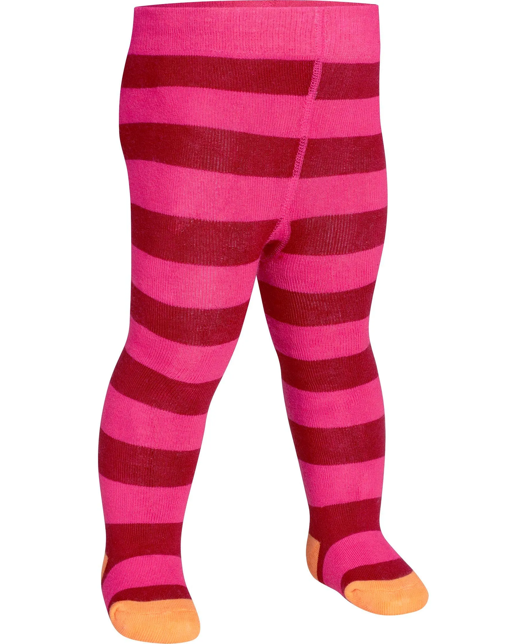 Block striped thermal tights Pink