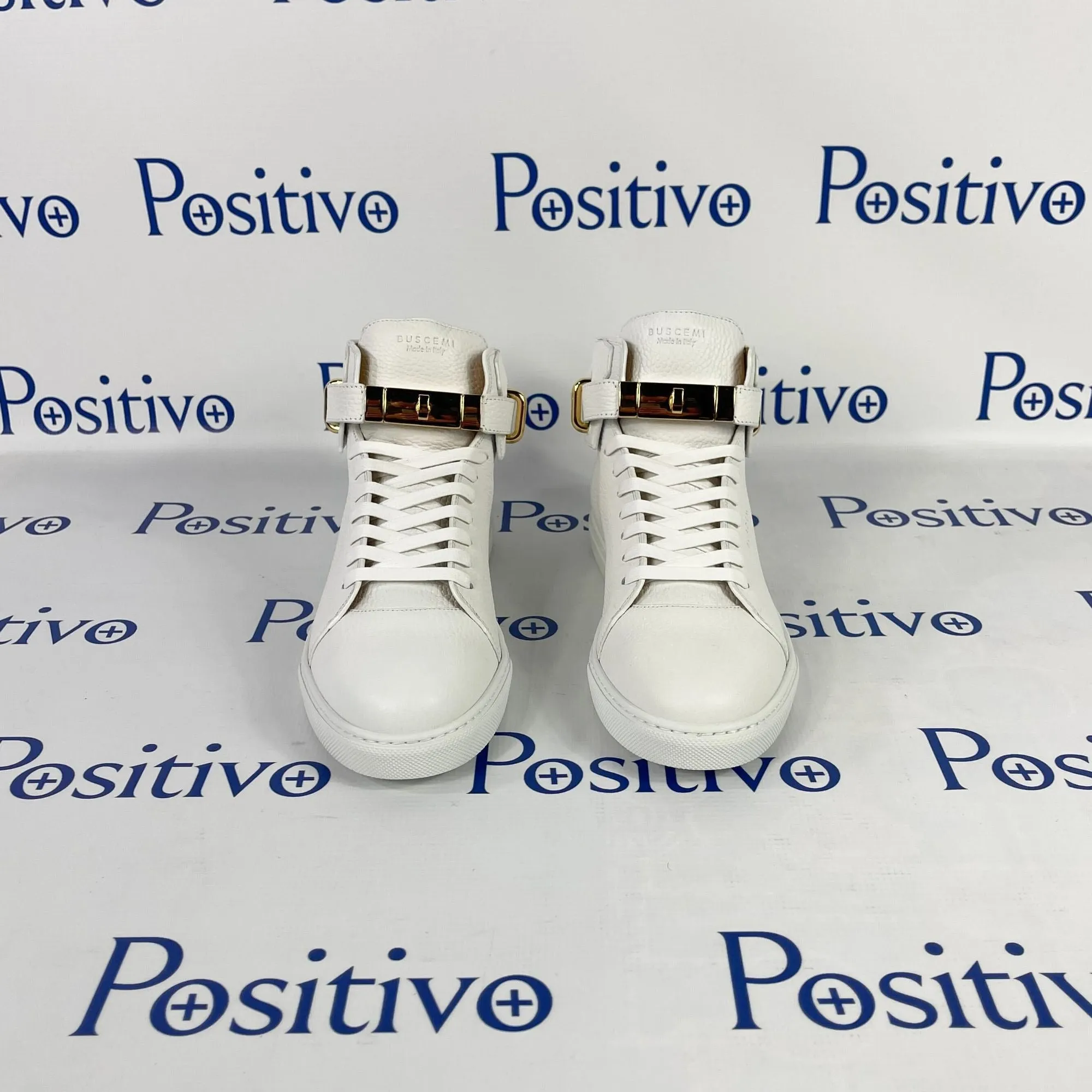 Buscemi 100MM Alce White Leather Sneakers