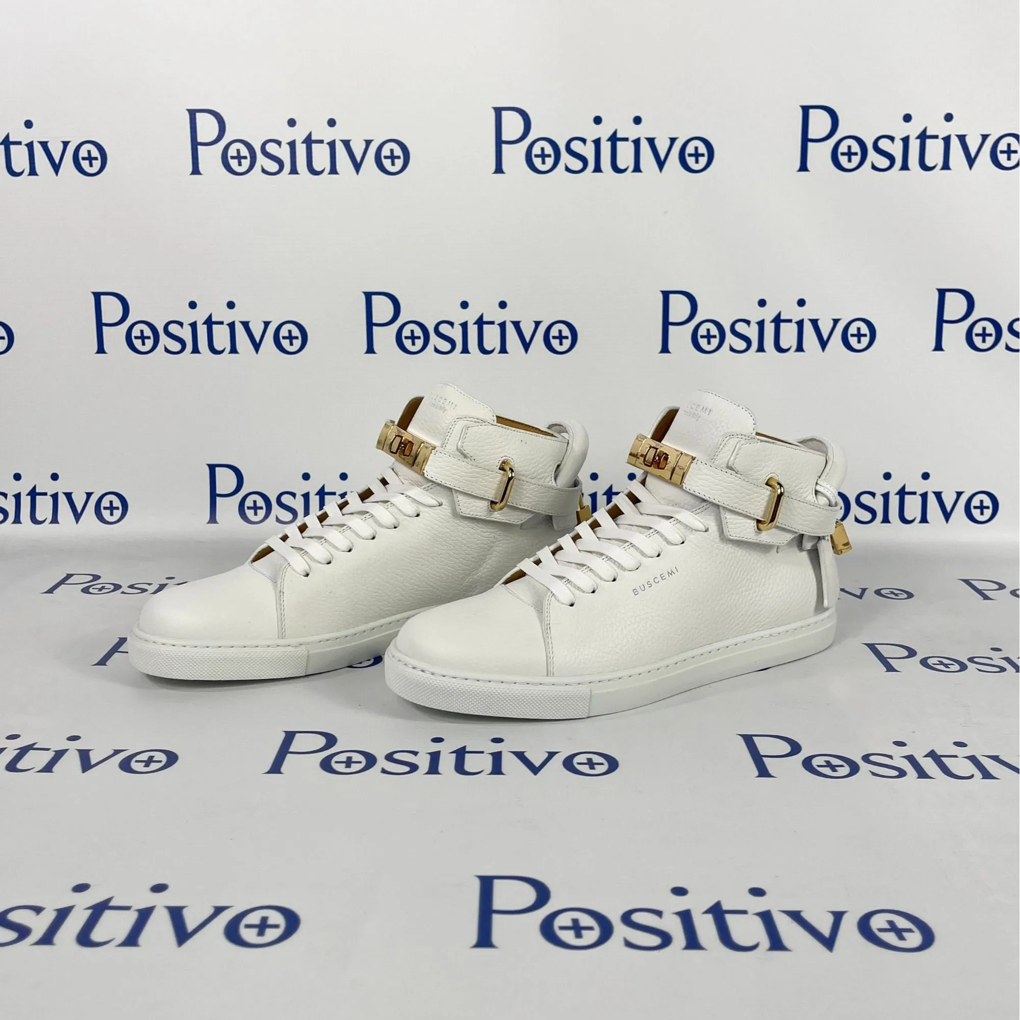 Buscemi 100MM Alce White Leather Sneakers
