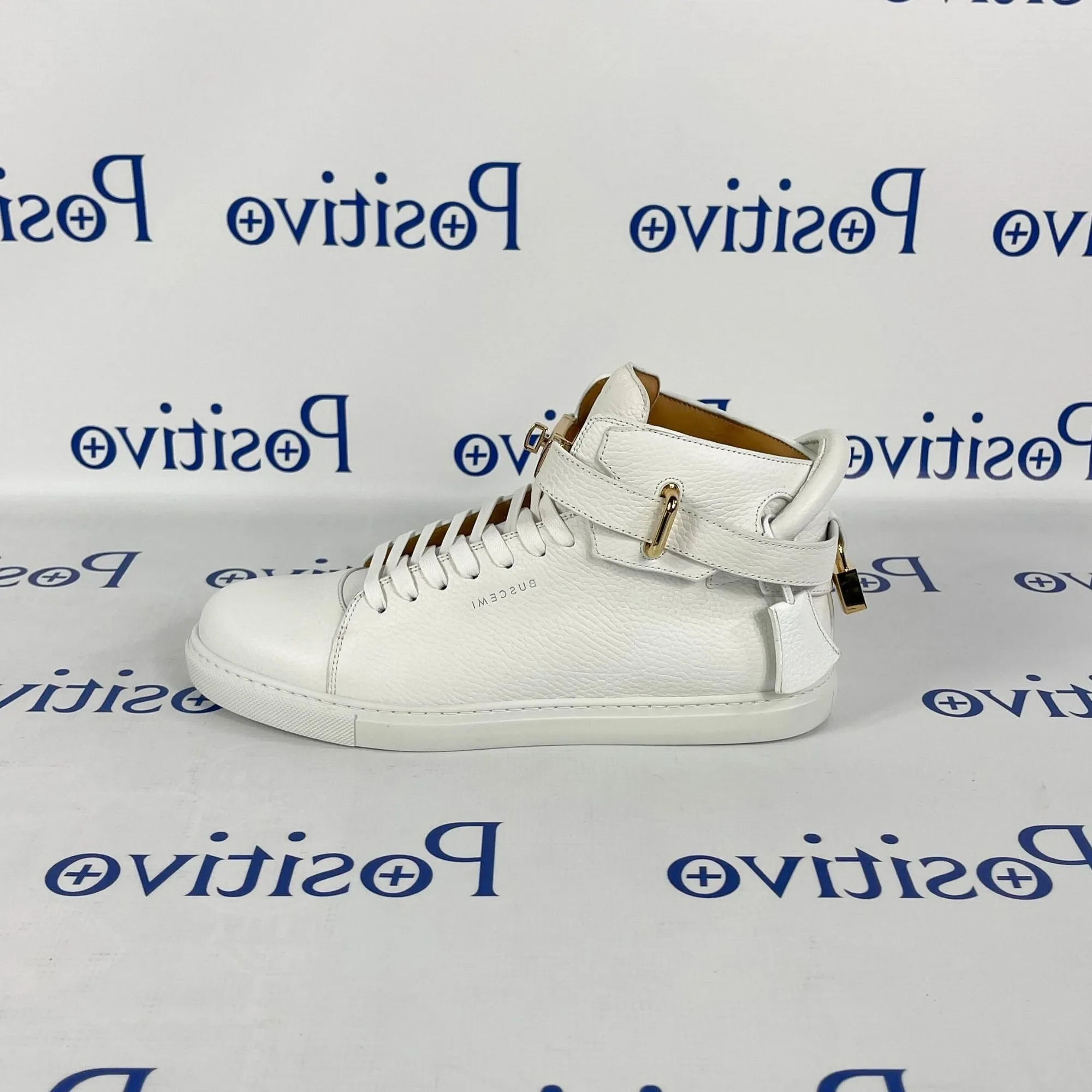 Buscemi 100MM Alce White Leather Sneakers