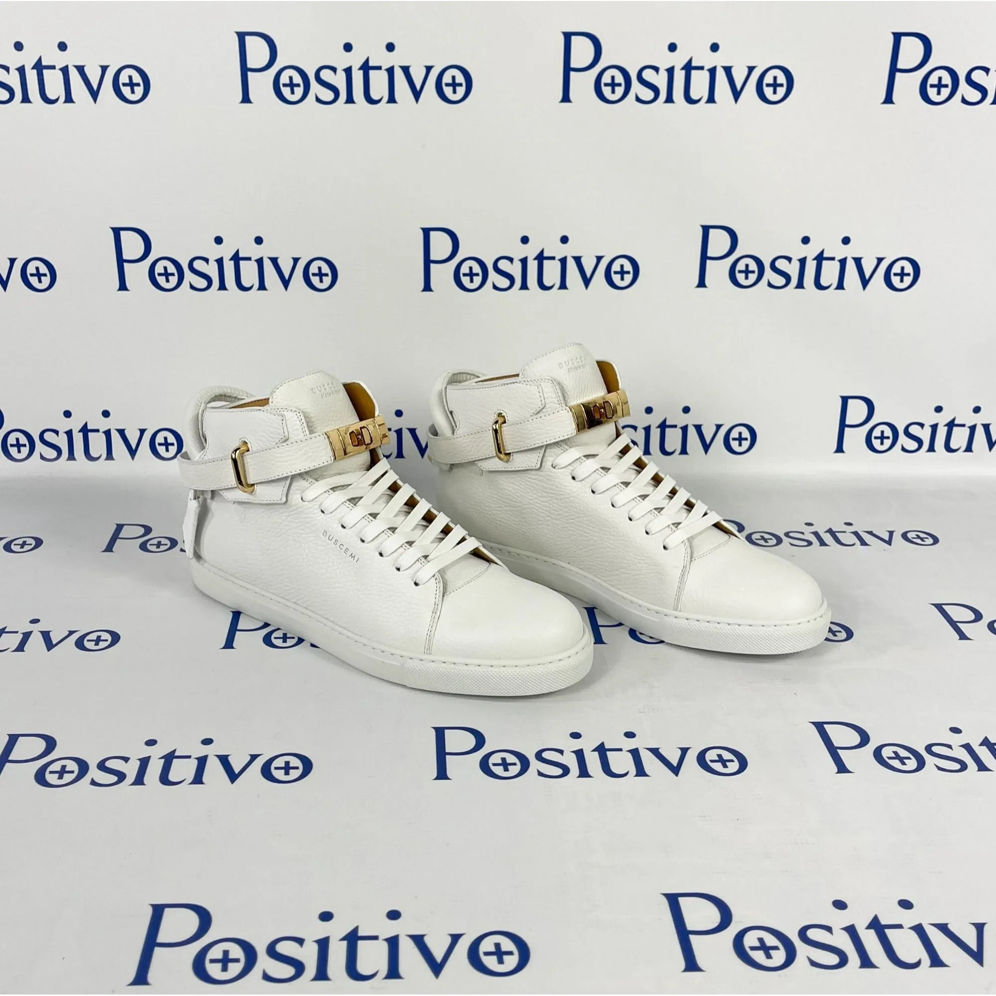 Buscemi 100MM Alce White Leather Sneakers