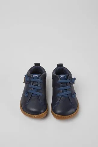 Camper Peu Cami - Navy Leather First Walker Shoe