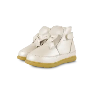 Cemilla Shoes | Off White Metallic Leather