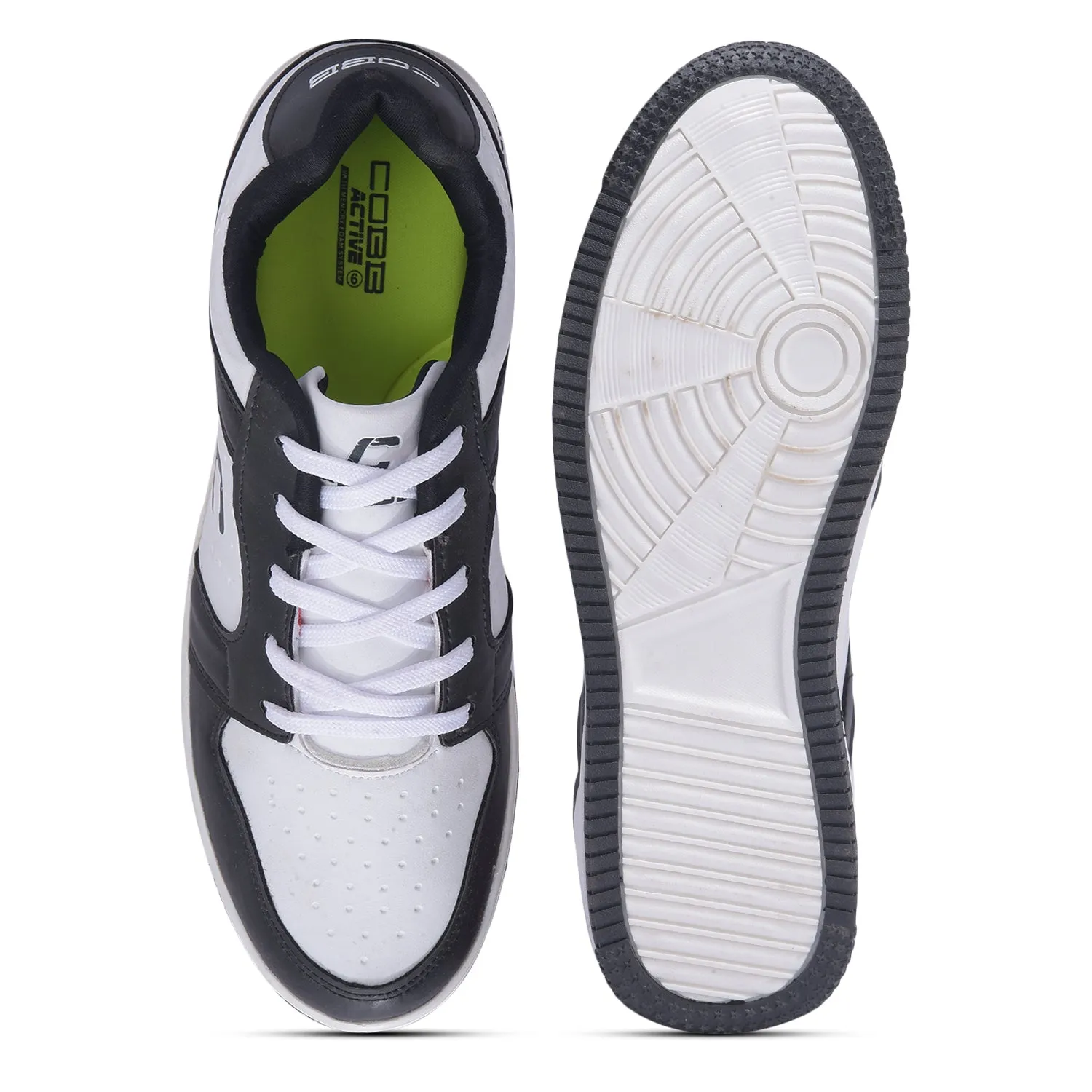 COBB BLACK WHITE CASUAL SHOES