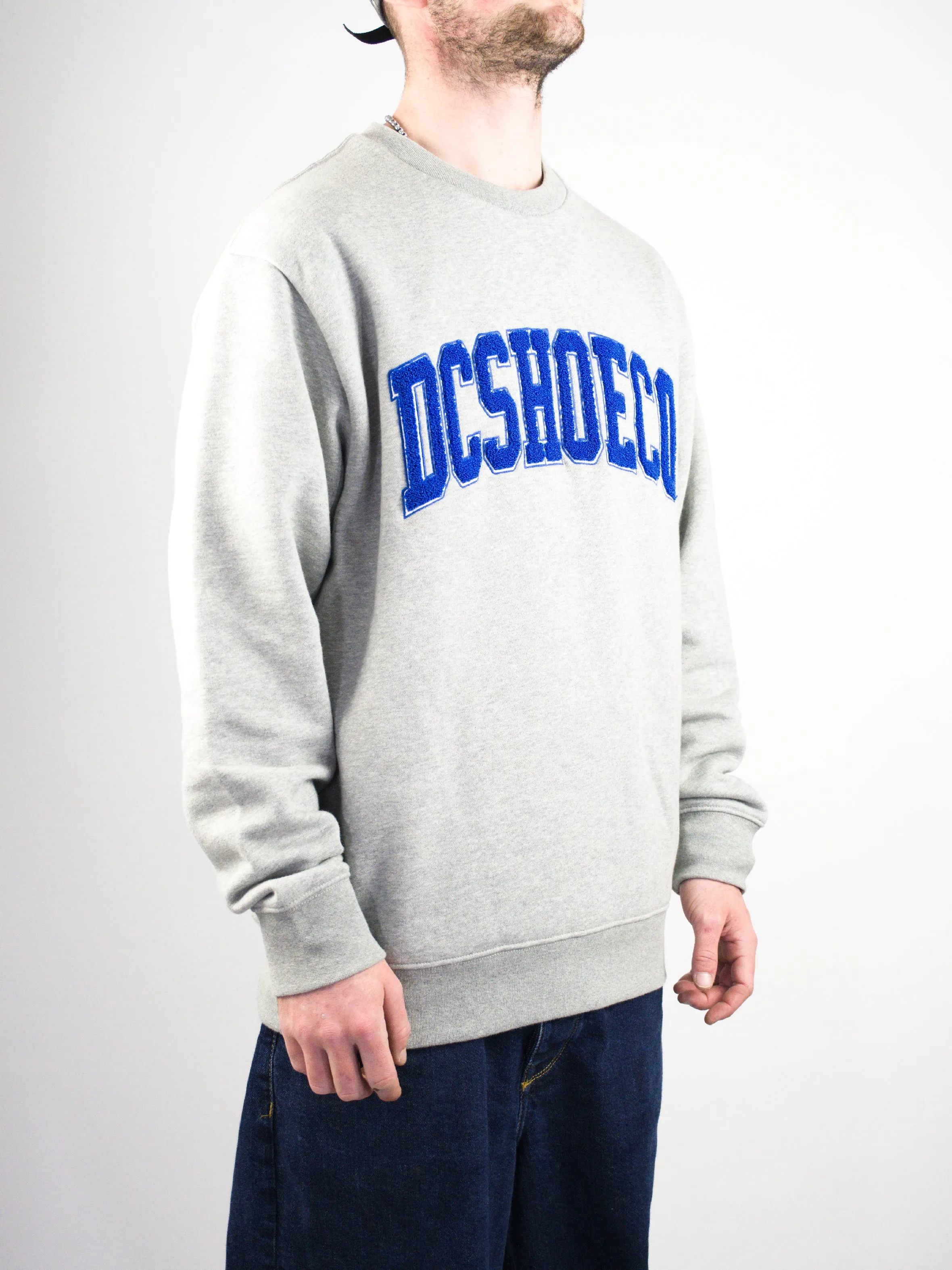 Dc Shoes - Varisty Crew Neck Sweatshirt - Heather Grey LAST ONE L