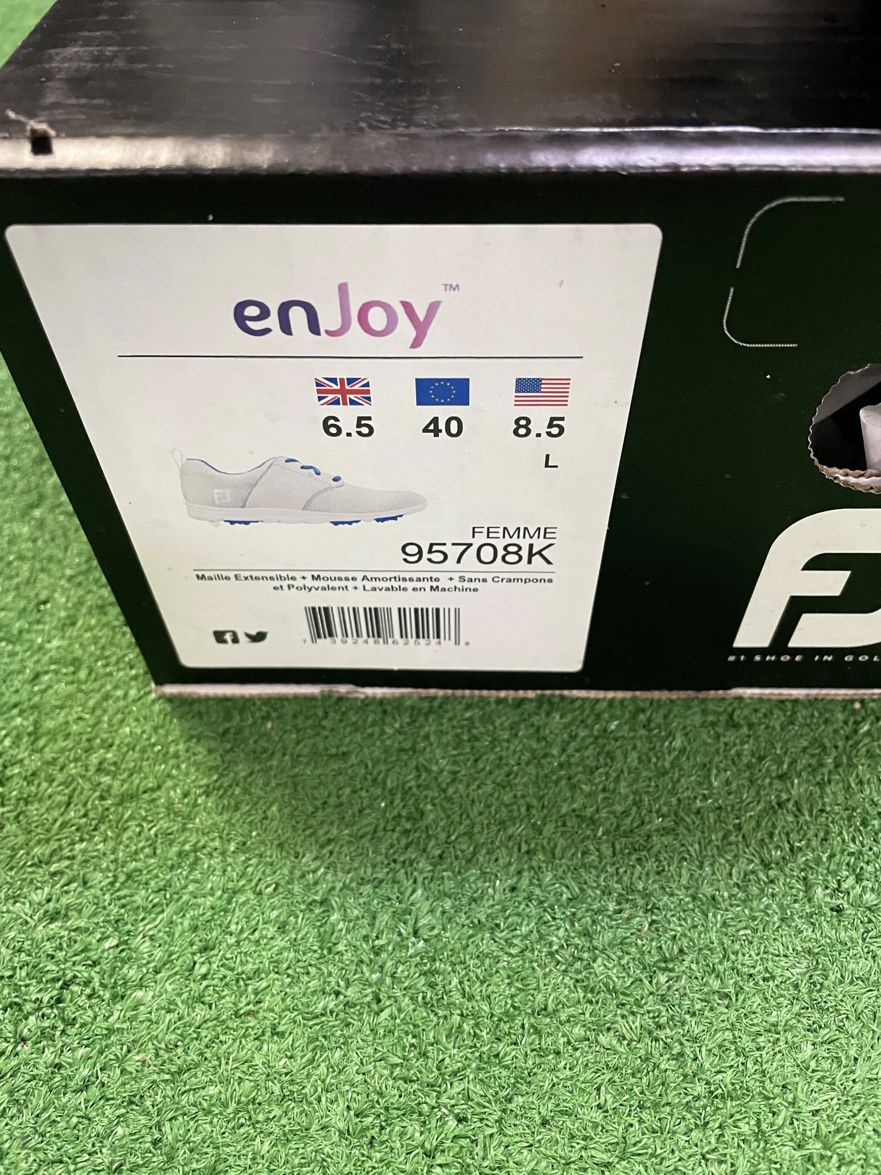 EX Shop Display Footjoy Ladies enJoy Golf Shoes 95708K / Light Grey / Size UK 6.5