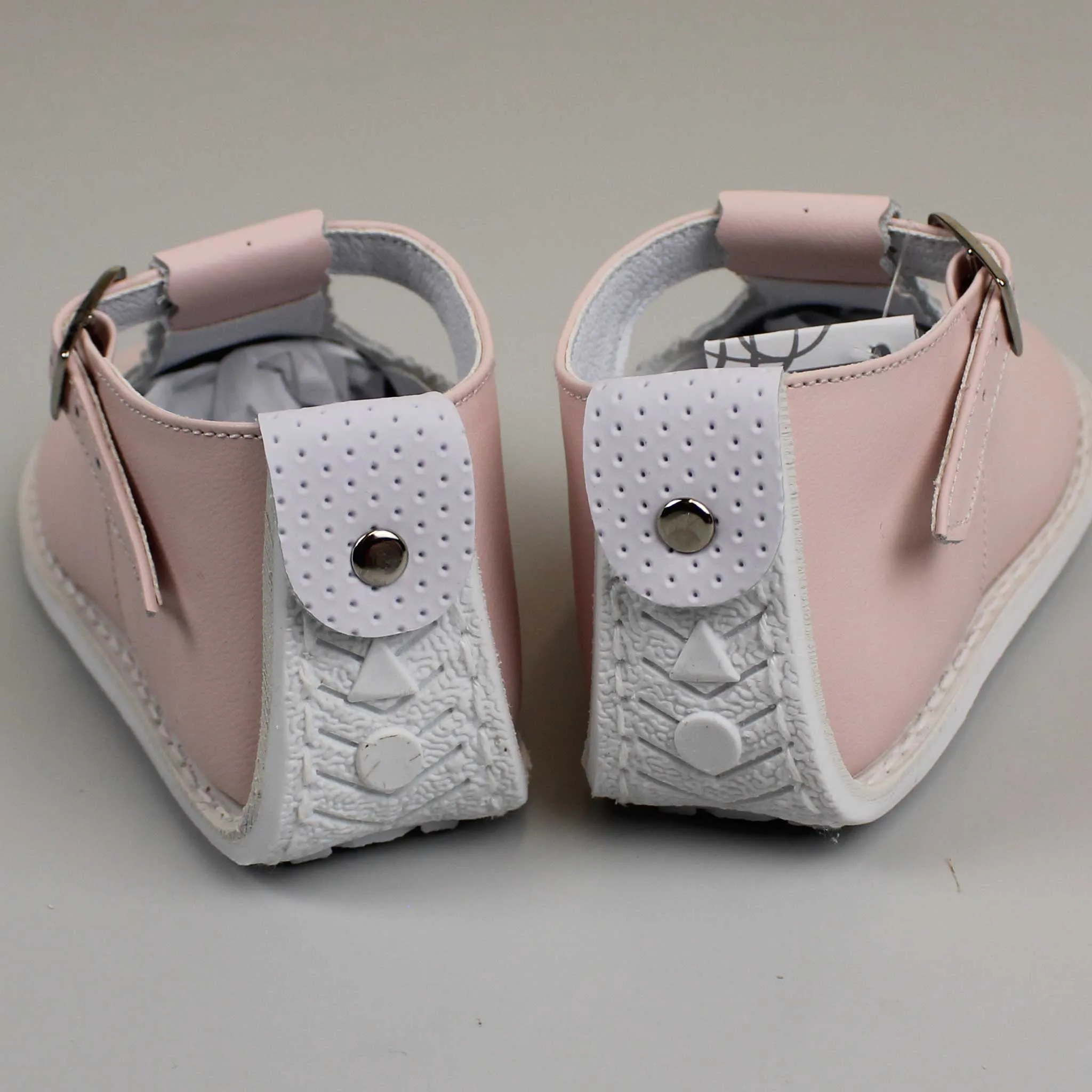 First Walker Shoes - Hard Sole Pink Leather T Bar - Pex Annika