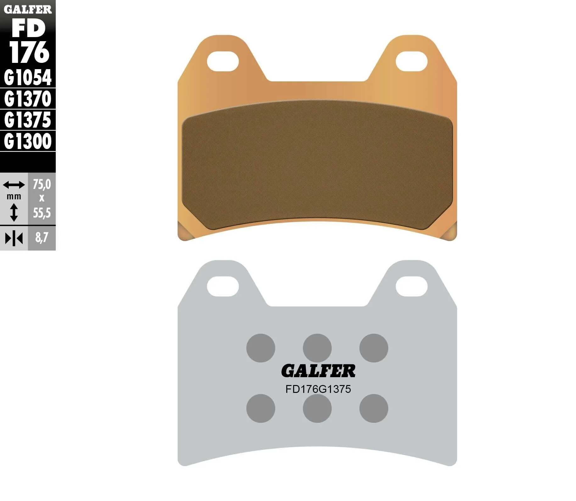 GALFER FD176G1375 HH Sintered Brake Pads