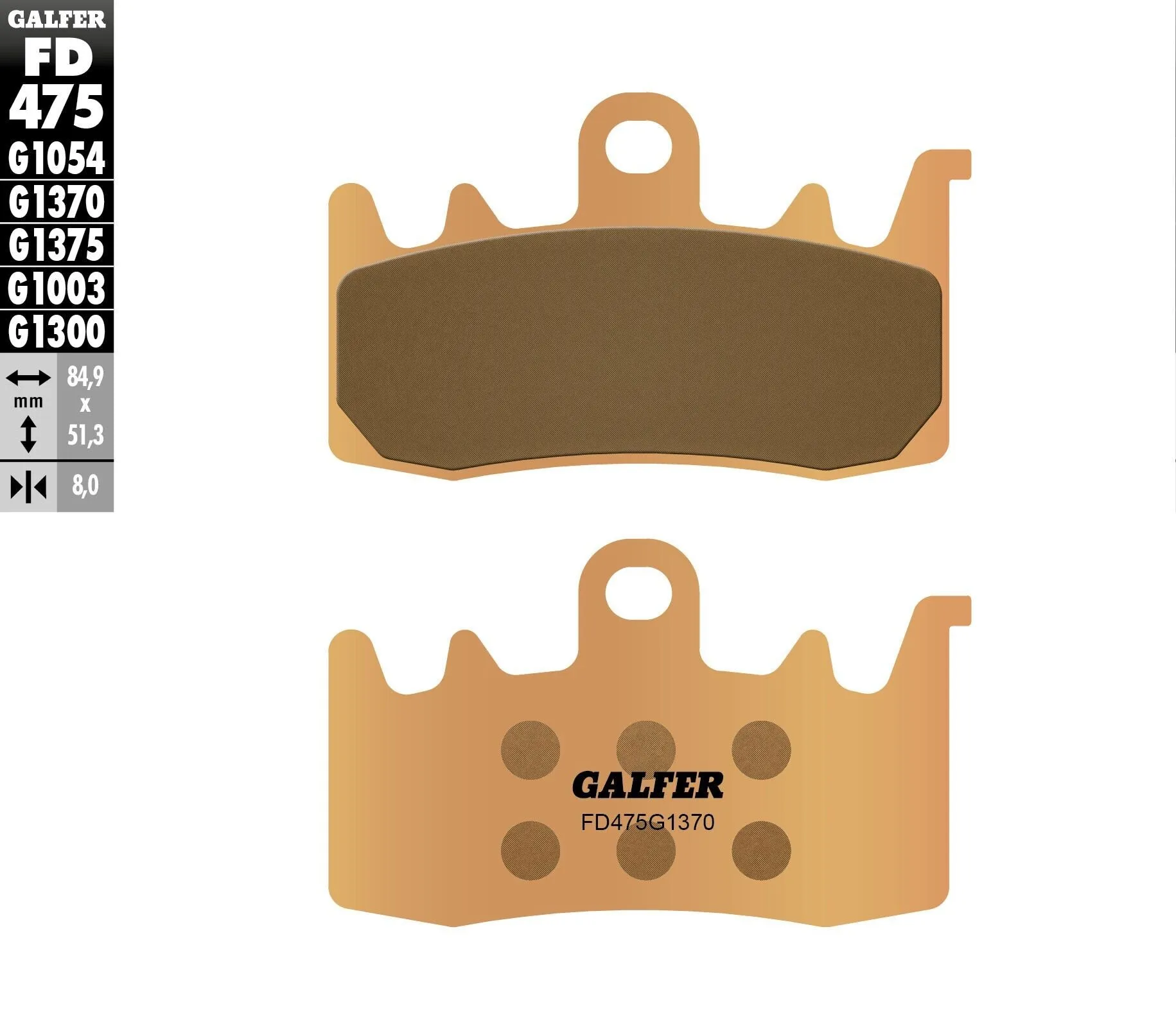 GALFER FD475G1370 HH Sintered Brake Pads