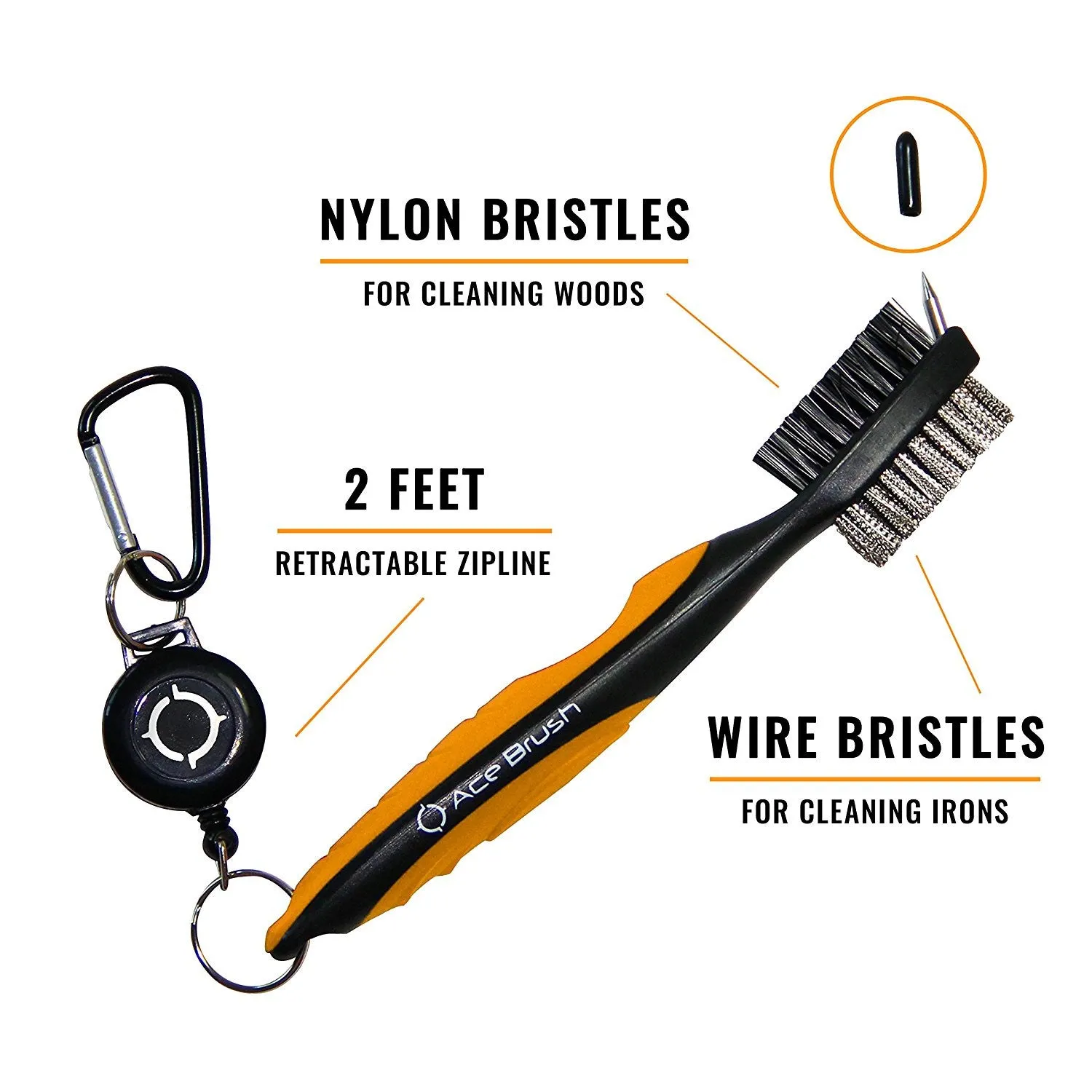 Golf Club Brush Orange