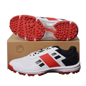 Gray Nicolls Velocity 4.0 Rubber White Red Cricket Shoes