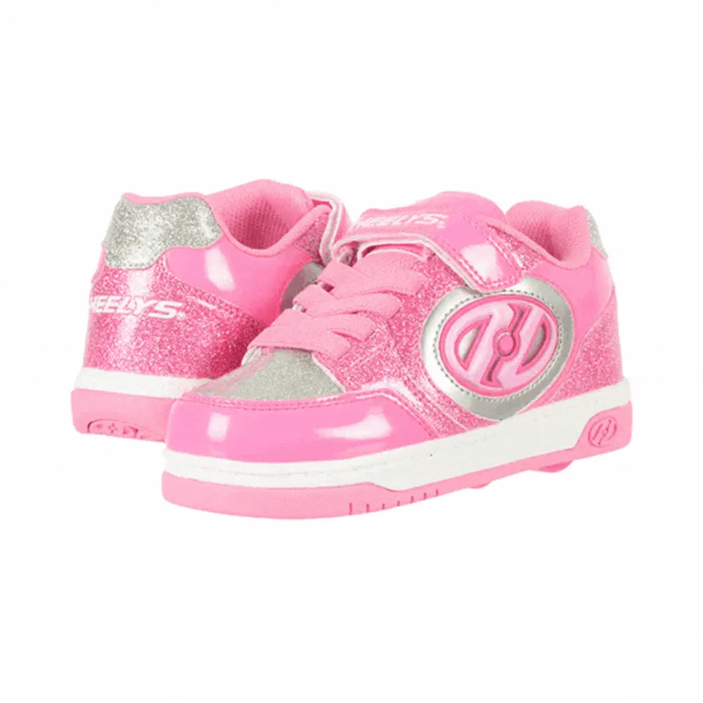 Heelys X2 Plus Light up - Neon Pink Light Pink Silver