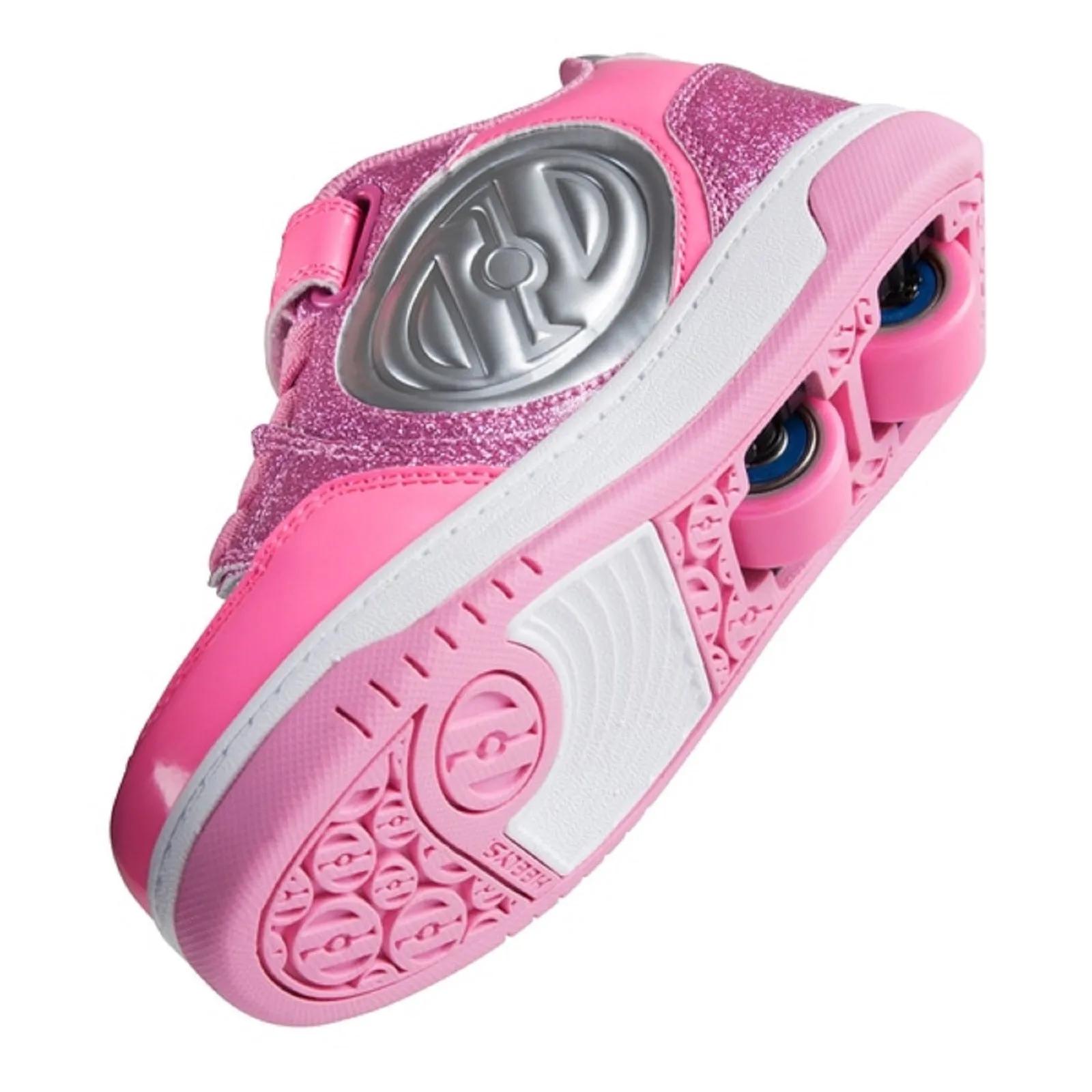 Heelys X2 Plus Light up - Neon Pink Light Pink Silver