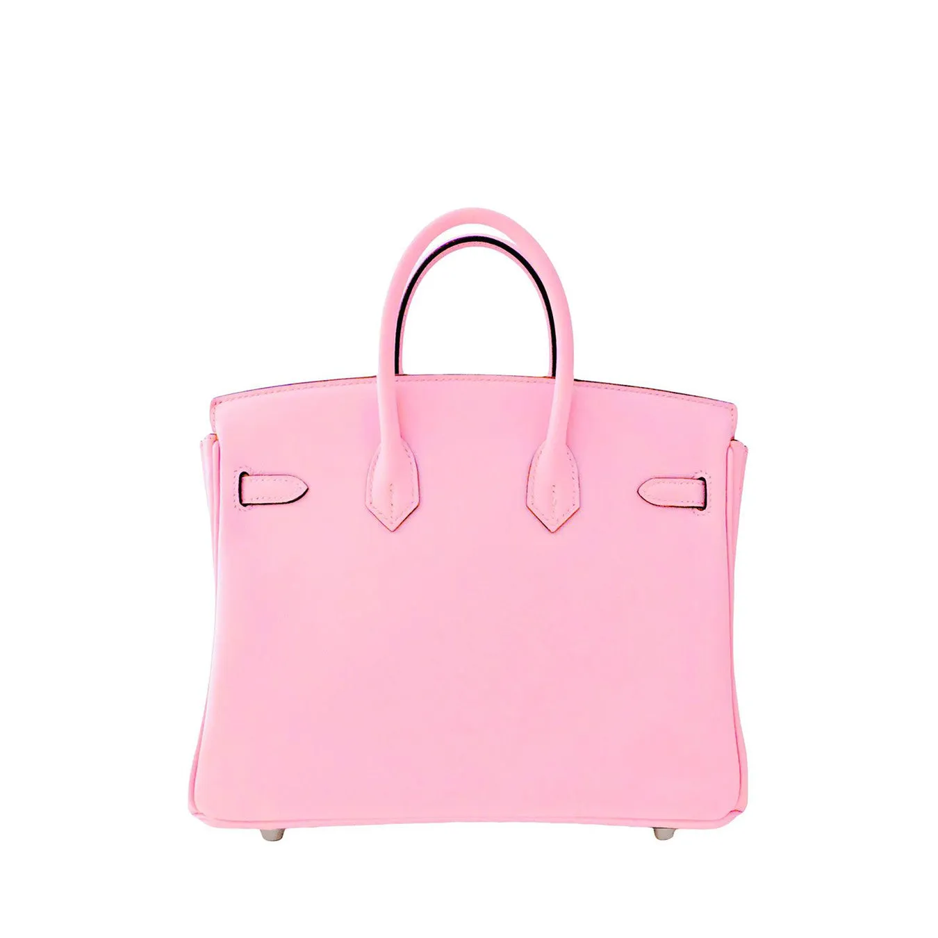 Hermes Rose Sakura Pink 25cm Swift Leather Birkin Satchel Bag Jewel