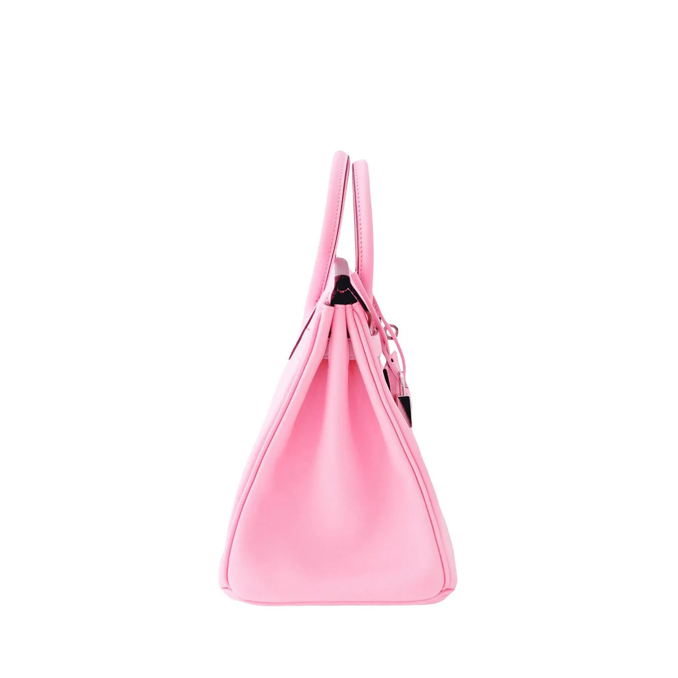 Hermes Rose Sakura Pink 25cm Swift Leather Birkin Satchel Bag Jewel