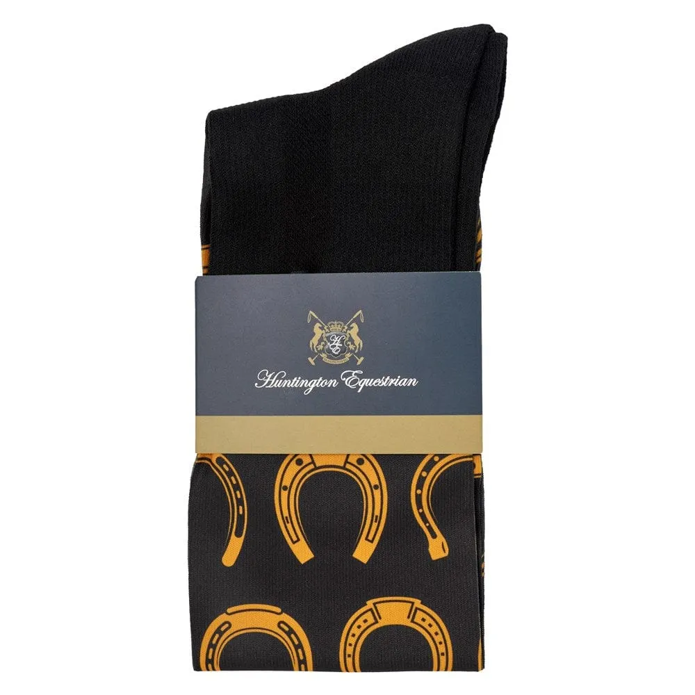 Huntington Equestrian Knee High Riding Socks Horse Shoes (HUN1407)