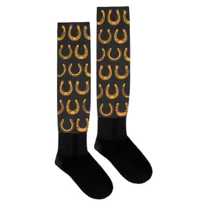 Huntington Equestrian Knee High Riding Socks Horse Shoes (HUN1407)