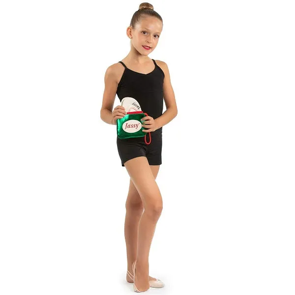 Jassy Rhythmic Gymnastics Shoe Pouch – Color: Metallic Red