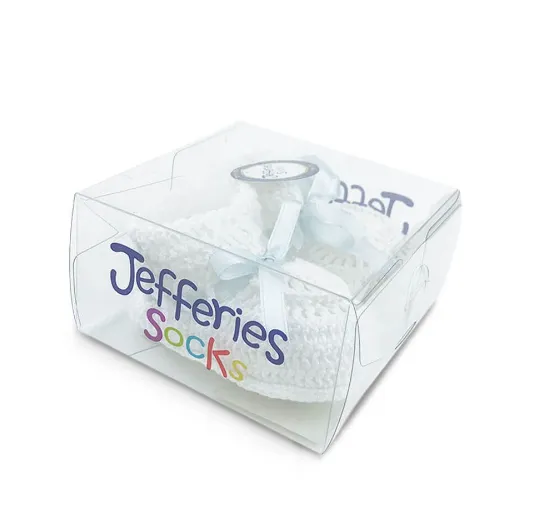 Jefferies Socks Hand Crochet Ribbon Bootie 1 Pair - Blue