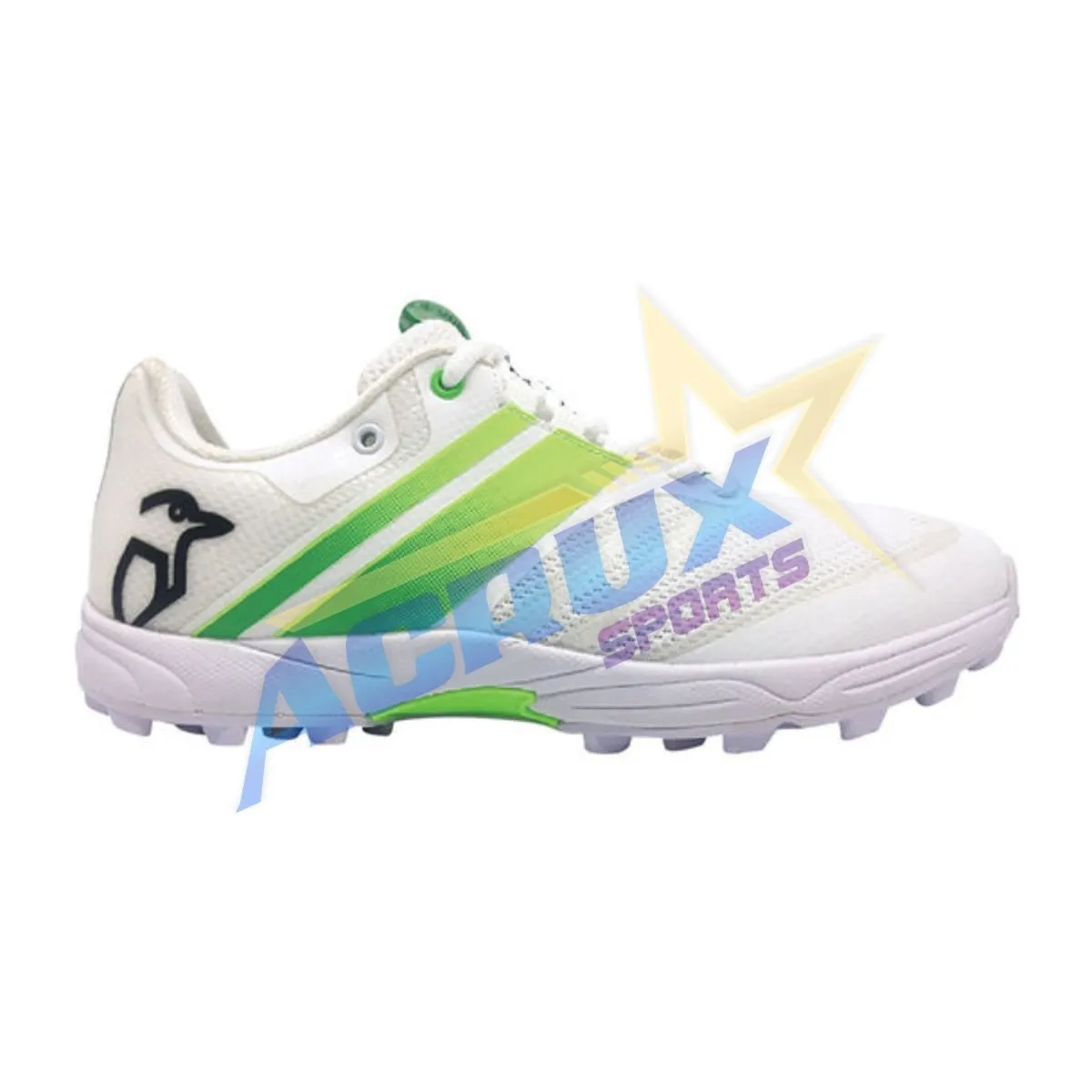 Kookaburra Pro 2.0 Rubber Cricket Shoes - White/ Lime