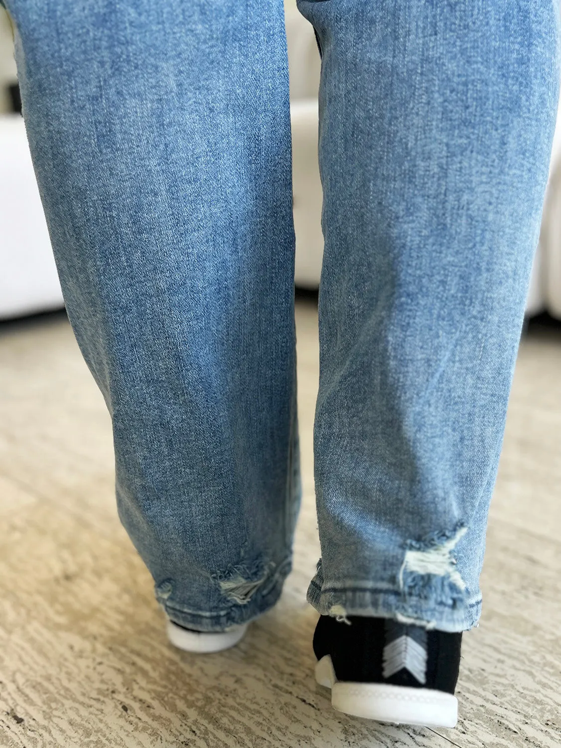 Luke Judy Blue Full Size High Waist Distressed Straight Jeans