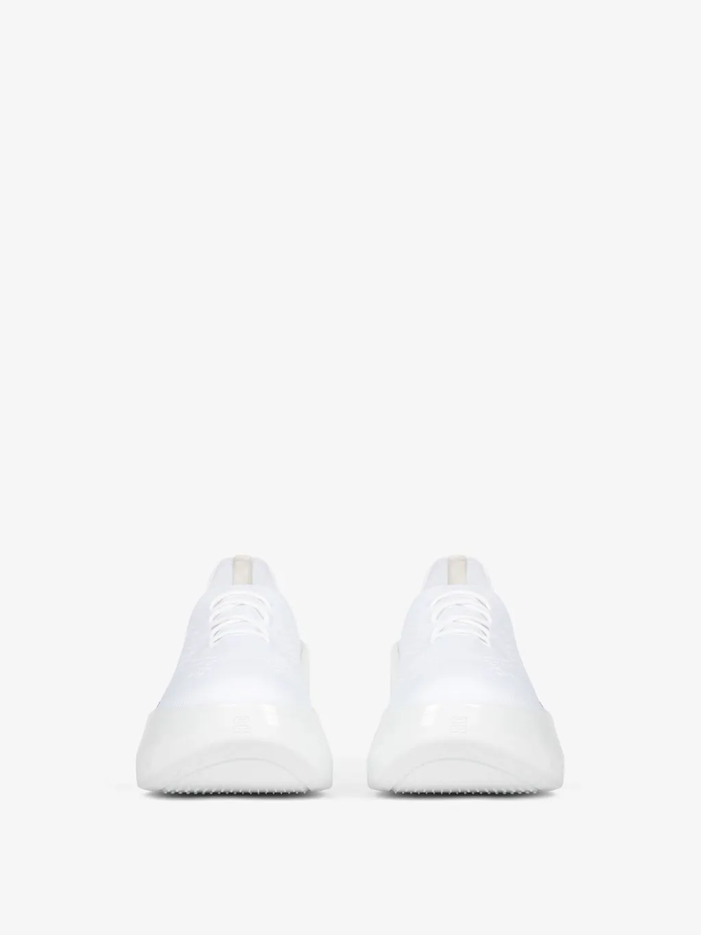 Marshmallow wedge sneakers in rubber and knit