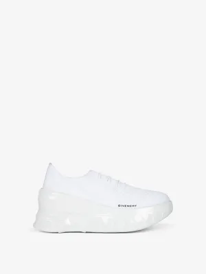 Marshmallow wedge sneakers in rubber and knit