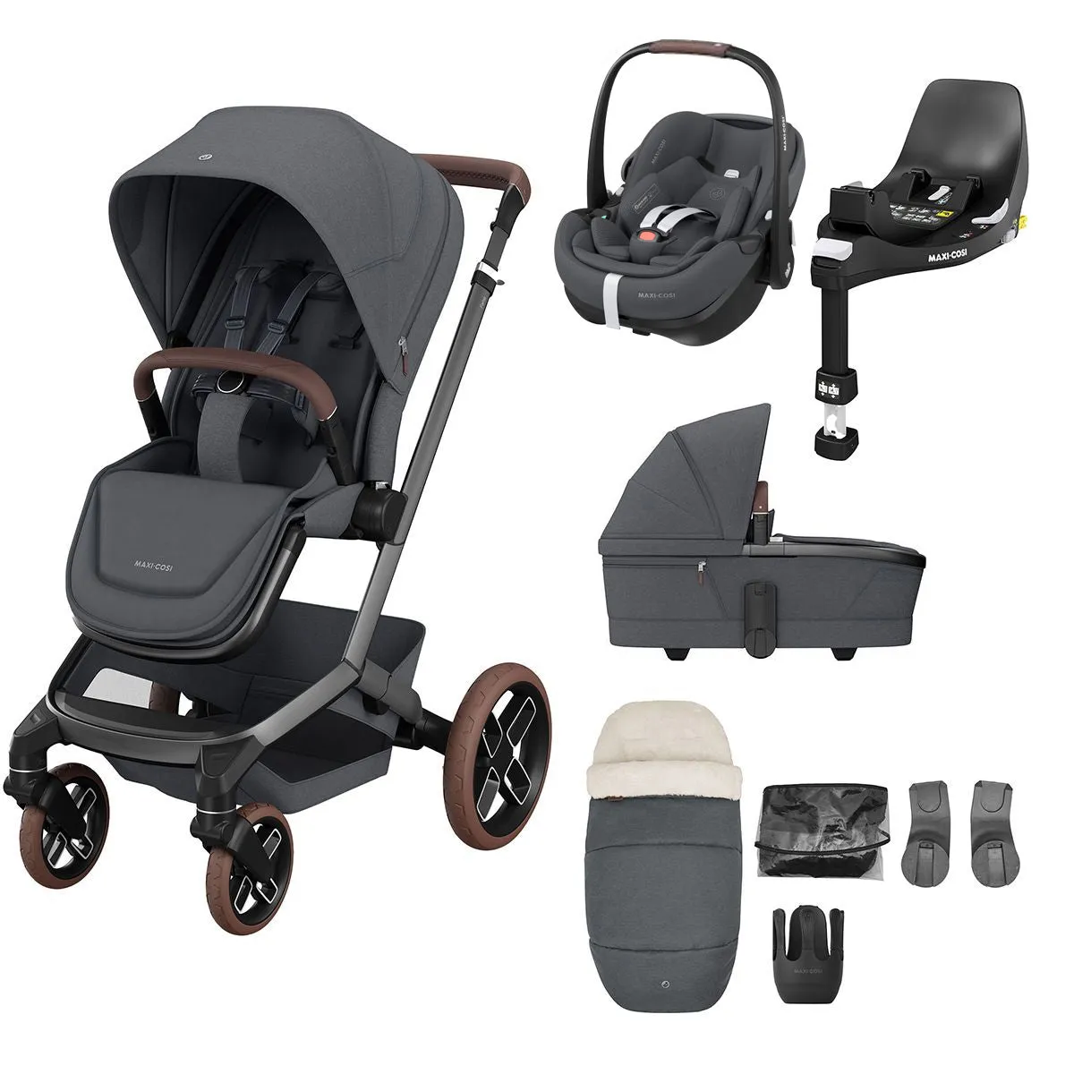 Maxi-Cosi Fame Travel System - 9 Piece Premium Bundle