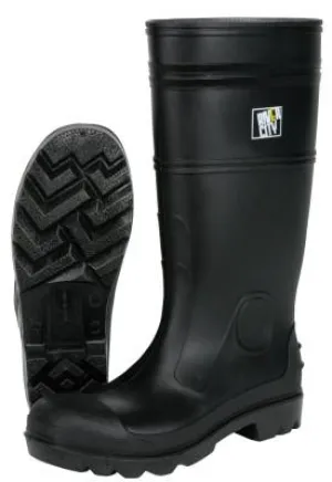 MCR Safety PVC Boot, Size 13, 16 in, Black, VBS12013