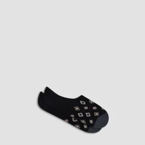 Medallion No-Show Socks