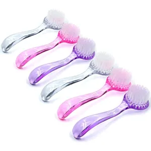 MEILINDS Handle Nail Art Cleaning Brush Set Manicure Nails and Toes Scrubbing Cleaner and Shoes Brushes Dust Cleaning for Acrylic UV Nails Art Powder Brushes 6Pcs