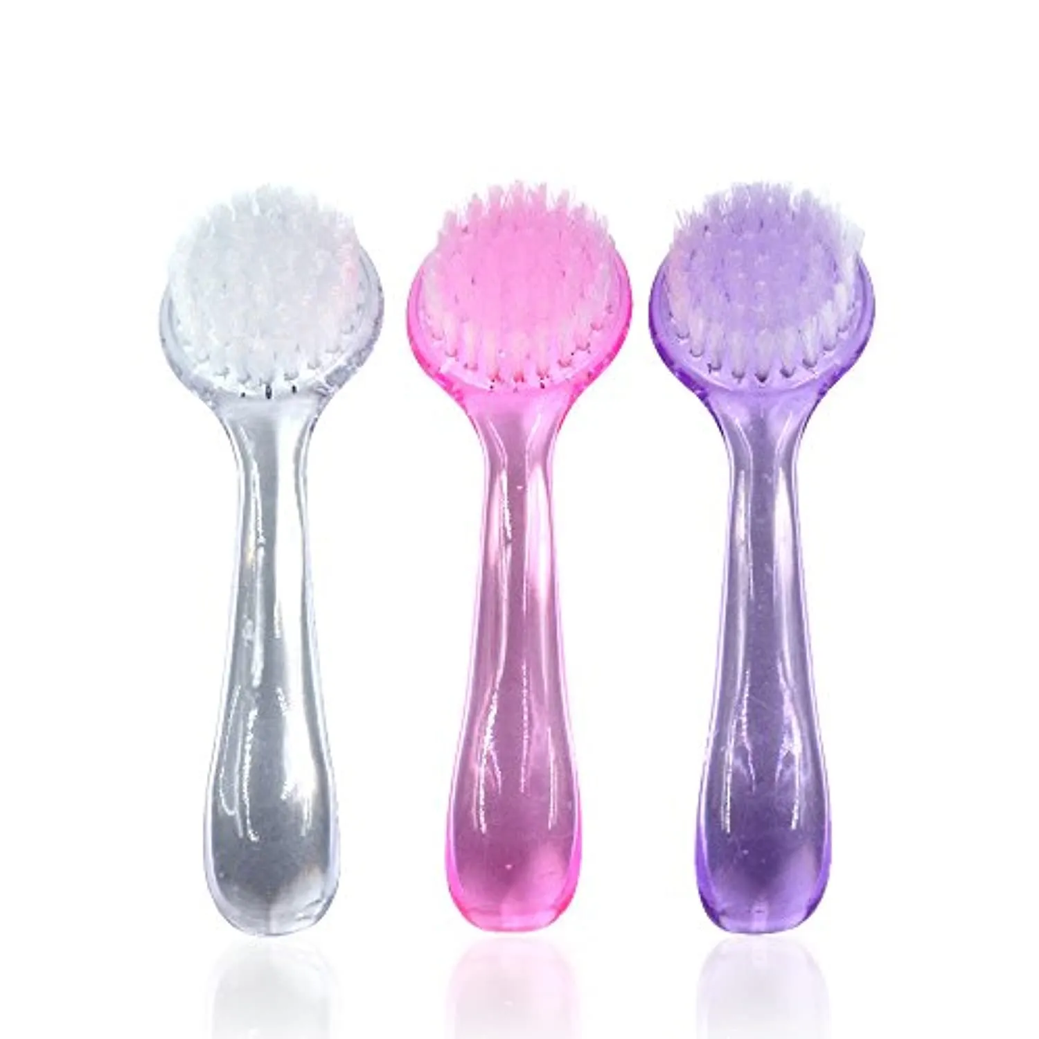 MEILINDS Handle Nail Art Cleaning Brush Set Manicure Nails and Toes Scrubbing Cleaner and Shoes Brushes Dust Cleaning for Acrylic UV Nails Art Powder Brushes 6Pcs