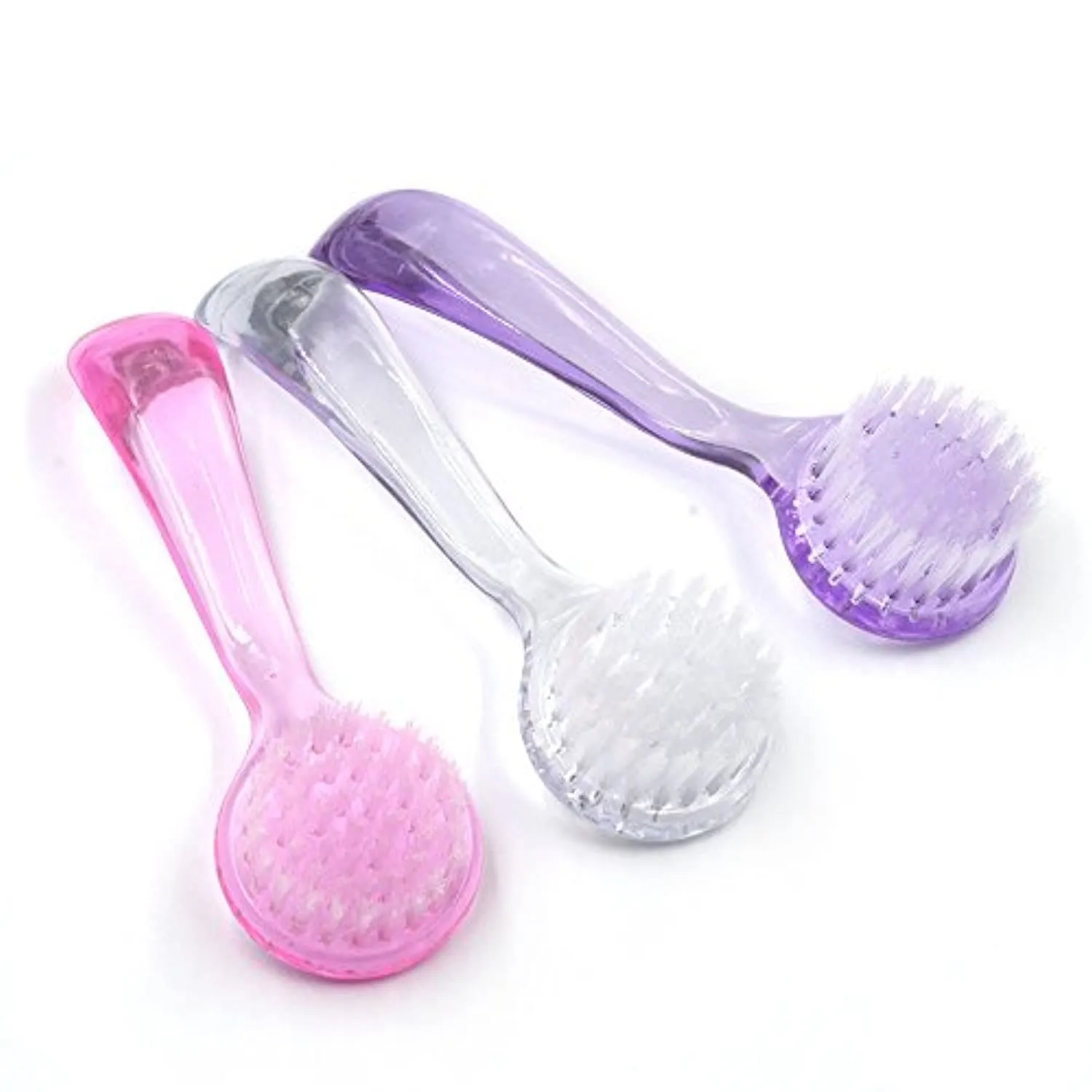 MEILINDS Handle Nail Art Cleaning Brush Set Manicure Nails and Toes Scrubbing Cleaner and Shoes Brushes Dust Cleaning for Acrylic UV Nails Art Powder Brushes 6Pcs