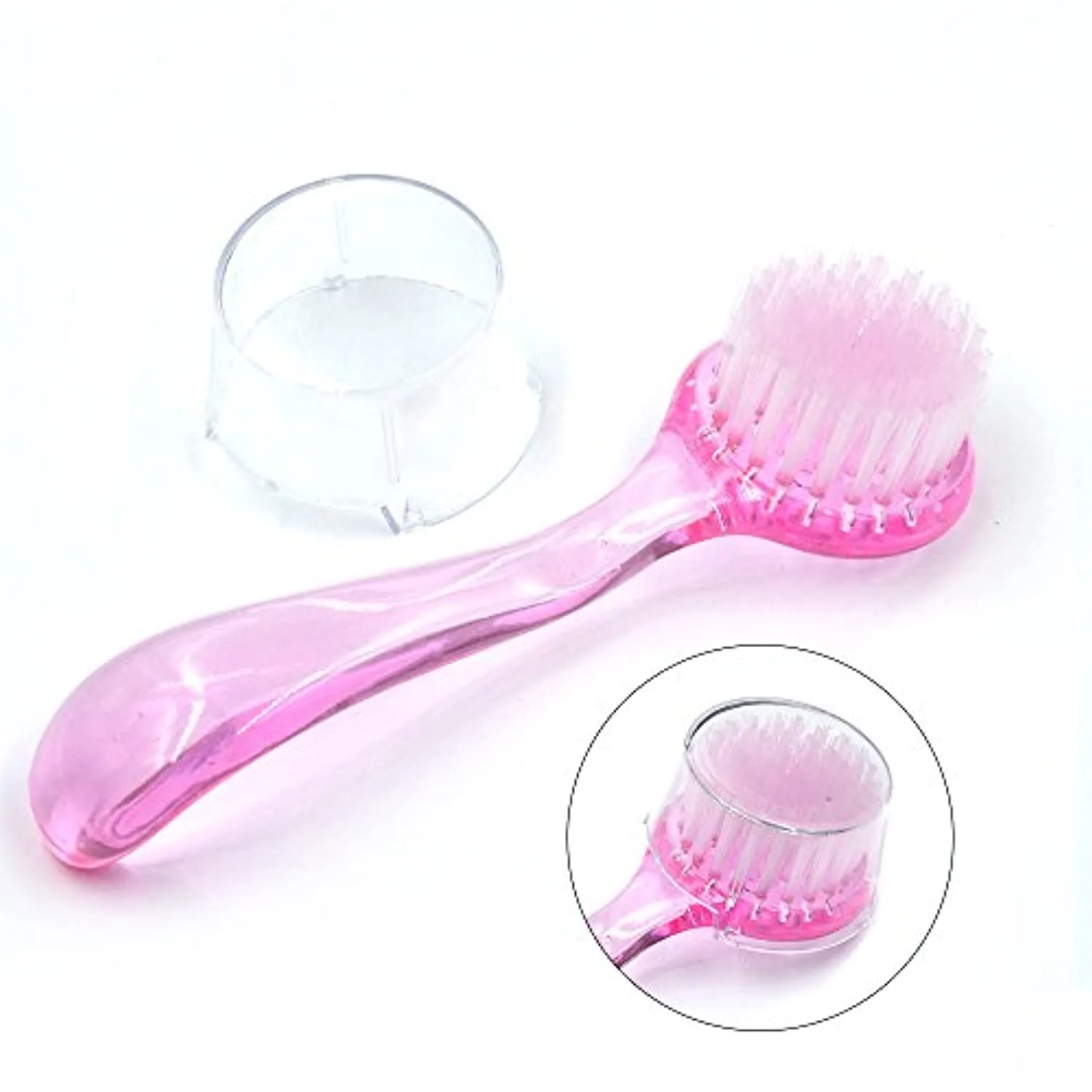 MEILINDS Handle Nail Art Cleaning Brush Set Manicure Nails and Toes Scrubbing Cleaner and Shoes Brushes Dust Cleaning for Acrylic UV Nails Art Powder Brushes 6Pcs