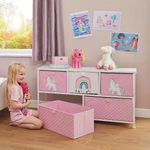 Montessori Unicorn Large Toy Storage with Drawers | 1m Wide x 55cm High | 2 years 