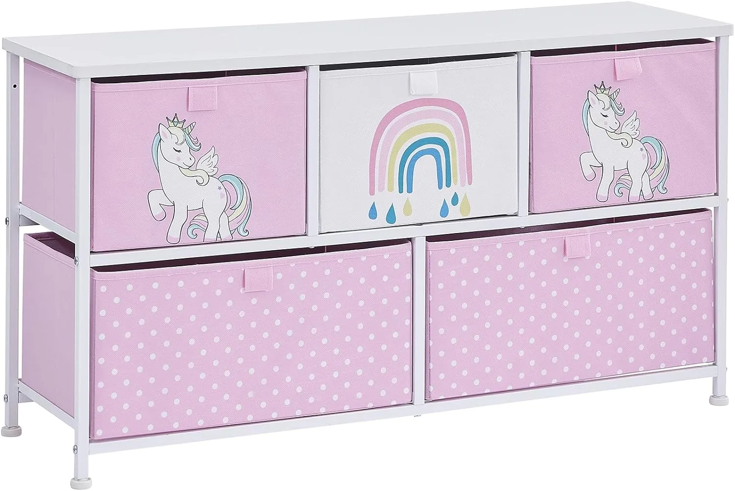 Montessori Unicorn Large Toy Storage with Drawers | 1m Wide x 55cm High | 2 years 