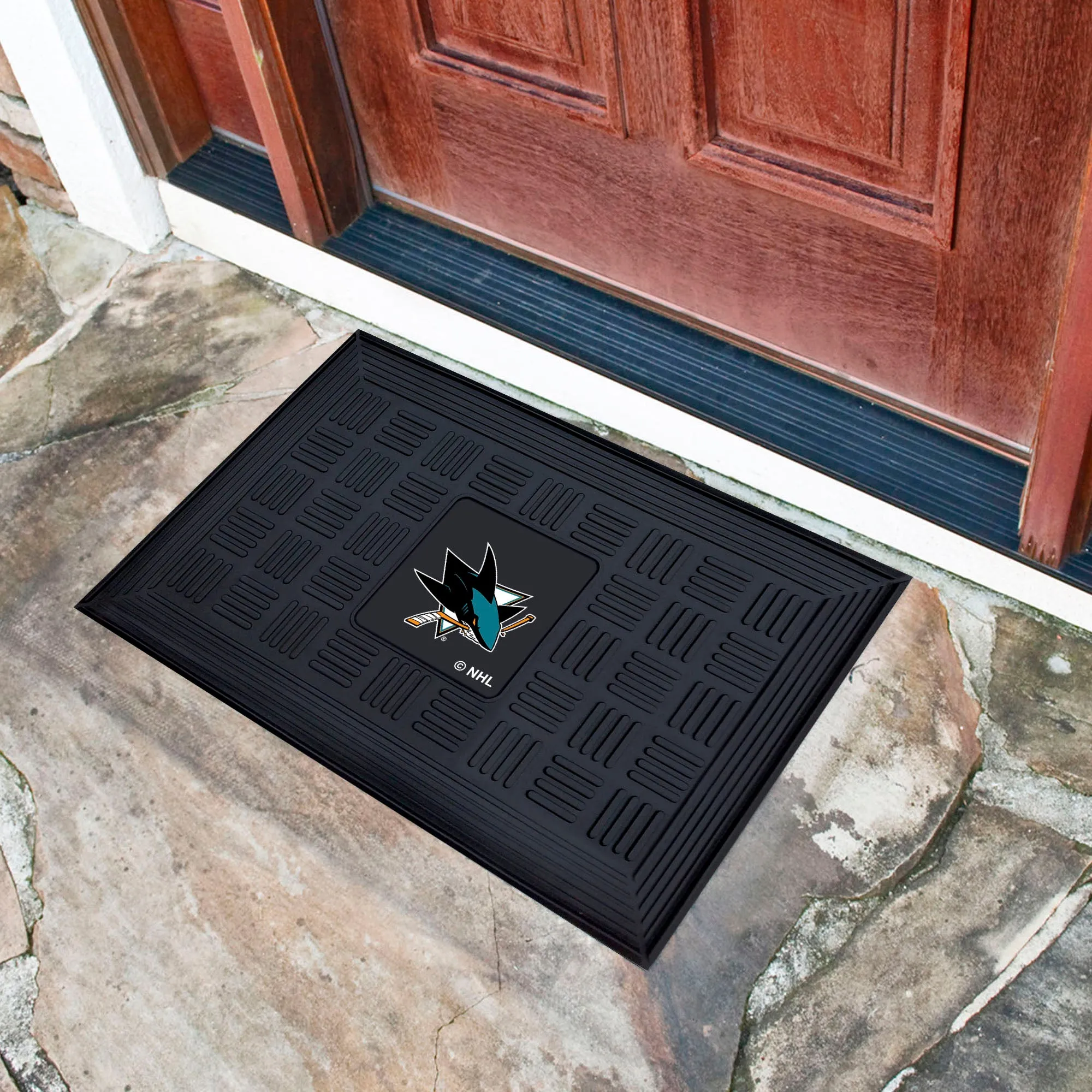 NHL - San Jose Sharks Medallion Door Mat