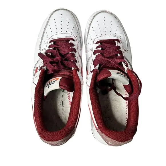 Nike Air‎ Force 1 Sneakers Mens Size 8.5 White University Red '07 DA8478-101