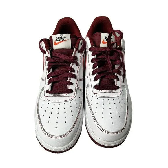 Nike Air‎ Force 1 Sneakers Mens Size 8.5 White University Red '07 DA8478-101